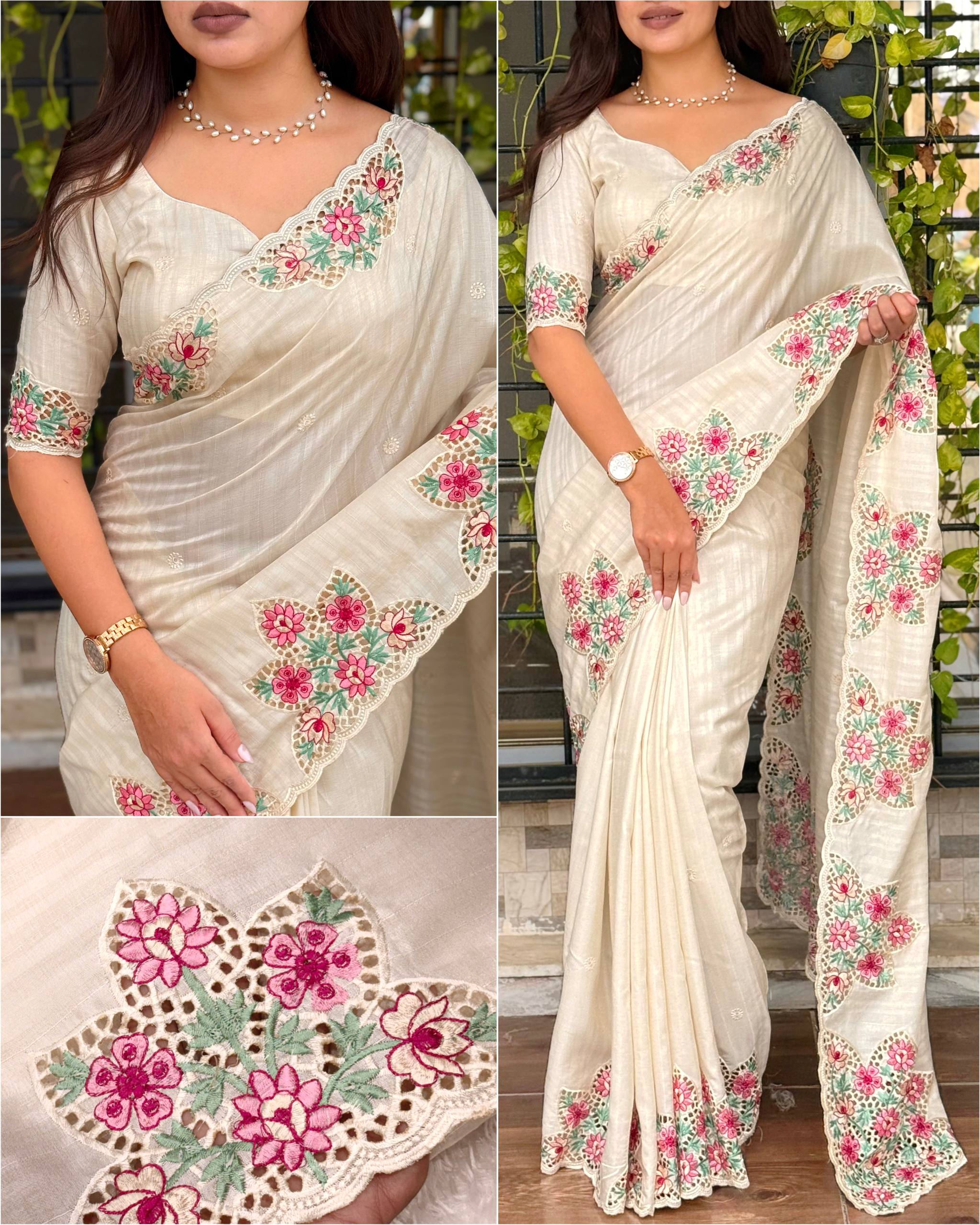 Tussar Cotton Saree