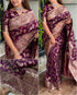 Wine Pure Soft Silk Banarasi Saree Banarasi Saree Anant Tex Exports Pvt.Ltd..