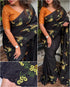 Black Pure Tussar Heavy Embroidery Tushar Cotton Saree Tussar Saree Anant Tex Exports Pvt.Ltd..