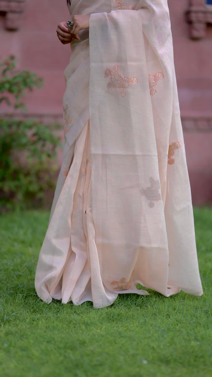 Pink Soft Pure Taspa Organza Saree Organza Saree Anant Tex Exports Pvt.Ltd..