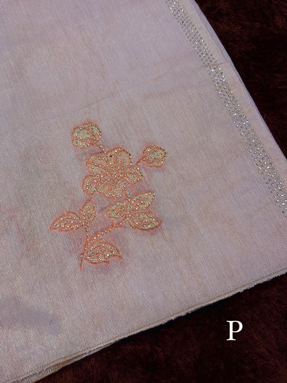 Pink Soft Pure Taspa Organza Saree Organza Saree Anant Tex Exports Pvt.Ltd..