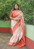 Cream White Pure Soft Silk Banarasi Saree Banarasi Saree Anant Tex Exports Pvt.Ltd..