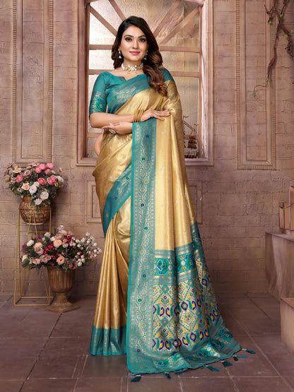 Mustard Pure Soft Tissue Banarasi Saree Banarasi Saree Anant Tex Exports Pvt.Ltd..