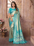 Blue Spun Pure Soft Tissue Banarasi Saree Banarasi Saree Anant Tex Exports Pvt.Ltd..
