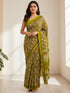 Green Pure Soft Mal Mal Cotton Bagru Block Print Saree Cotton saree Anant Tex Exports Pvt.Ltd..