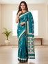 Sky Blue Pure Soft Mal Mal Cotton Bagru Block Print Saree Cotton saree Anant Tex Exports Pvt.Ltd..