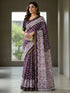 Purple Pure Soft Mal Mal Cotton Bagru Block Print Saree Cotton saree Anant Tex Exports Pvt.Ltd..