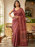 Maroon Pure Soft Mal Mal Cotton Bagru Block Print Saree Cotton saree Anant Tex Exports Pvt.Ltd..
