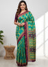 Green Pure Soft Mal Mal Cotton Bagru Block Print Saree Cotton saree Anant Tex Exports Pvt.Ltd..