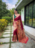 Wine Pure Paithani Silk Saree Paithani Saree Anant Tex Exports Pvt.Ltd..