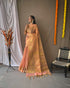 Peach Pure Tissue Silk Zari Weaving Tissue Saree Tissue Saree Anant Tex Exports Pvt.Ltd..