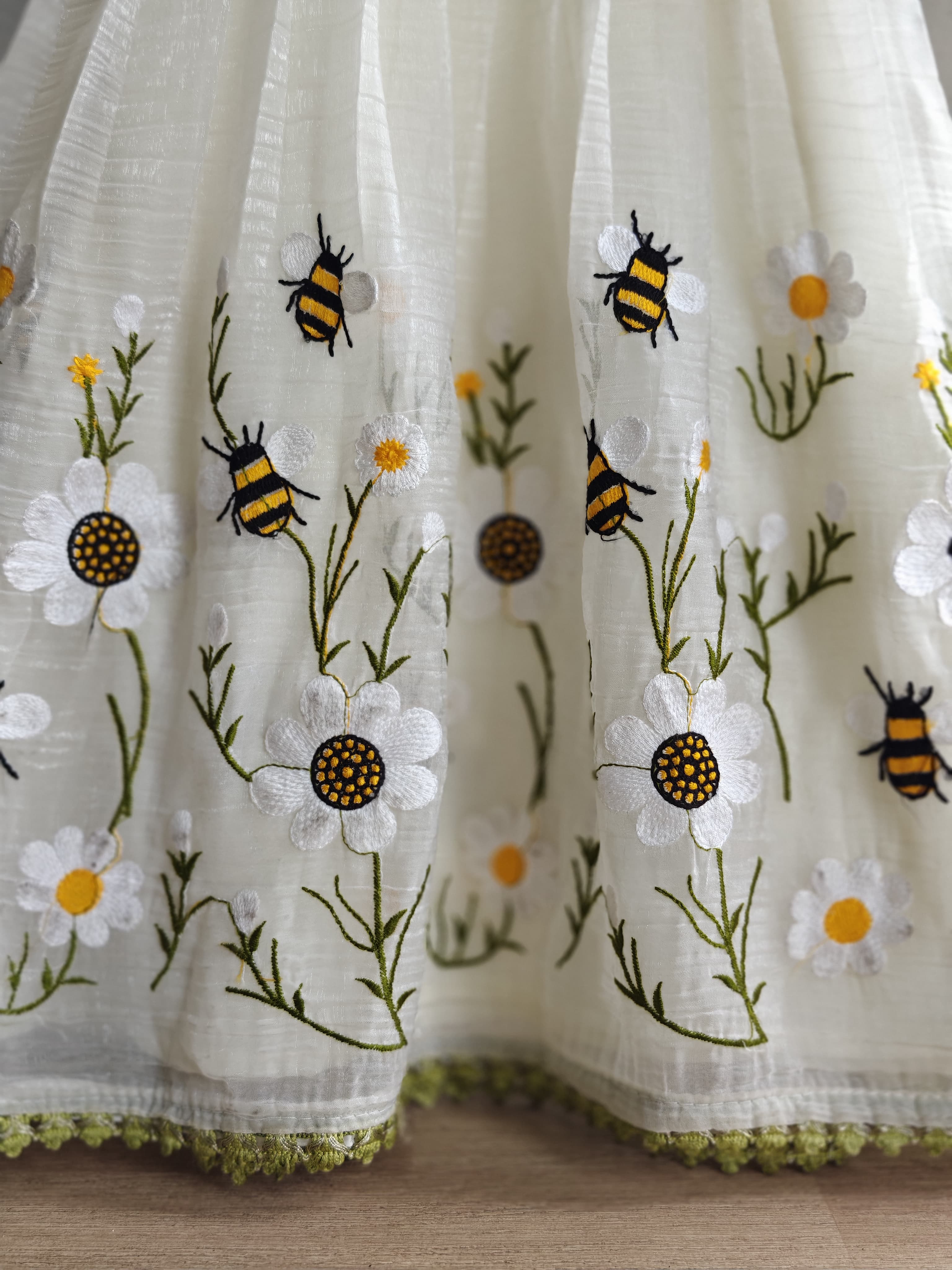 Cream Pure Crush Organza Kid's Dress