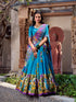 Firozi Pure Tussar Silk Kalamkari Print Lehenga Choli Kalamkari Lehenga Anant Tex Exports Pvt.Ltd..