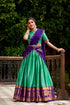 Beige Green Pure Poly Cotton Zari Weaving Lehenga Choli Chaniya Choli Anant Tex Exports Pvt.Ltd..
