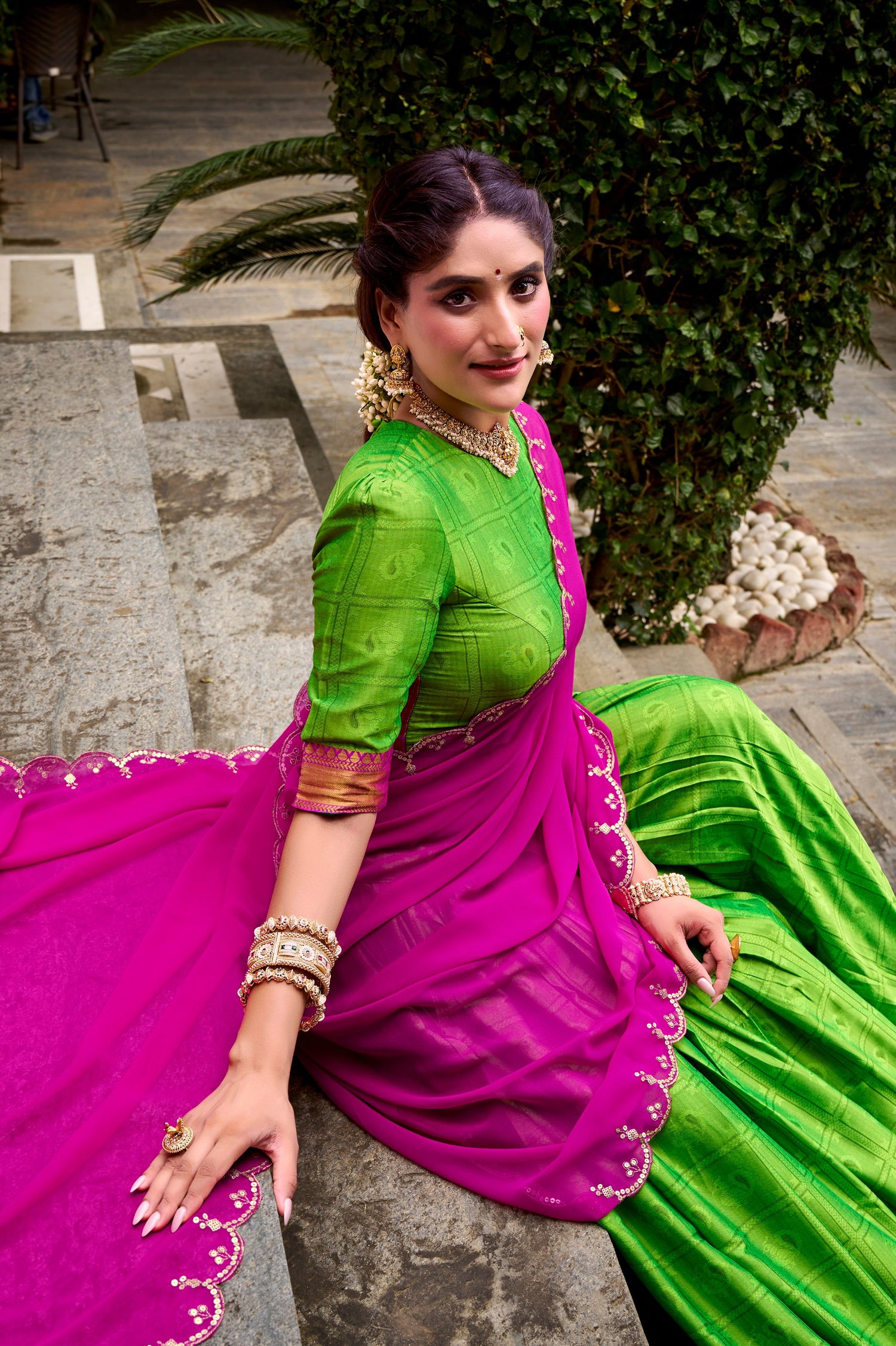 Parrot Pure Poly Cotton Zari Weaving Lehenga Choli Chaniya Choli Anant Tex Exports Pvt.Ltd..