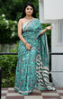 Turquoise Pure Soft Cotton Bagru Block Print Saree Cotton saree Anant Tex Exports Pvt.Ltd..