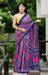 Lavender Pure Soft Cotton Bagru Block Print Saree Cotton saree Anant Tex Exports Pvt.Ltd..
