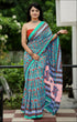 Green Pure Soft Cotton Bagru Block Print Saree Cotton saree Anant Tex Exports Pvt.Ltd..