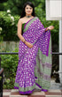 Purple Pure Soft Cotton Bagru Block Print Saree Cotton saree Anant Tex Exports Pvt.Ltd..