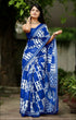 Blue Pure Soft Cotton Bagru Block Print Saree Cotton saree Anant Tex Exports Pvt.Ltd..