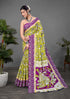 Green Pure Soft Cotton Kalamkari Block Print Saree Cotton saree Anant Tex Exports Pvt.Ltd..
