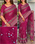 Pink Pure Mal Cotton Ajrakh Print Saree Cotton saree Anant Tex Exports Pvt.Ltd..