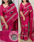 Pink Pure Soft Cotton Zari Saree Cotton saree Anant Tex Exports Pvt.Ltd..