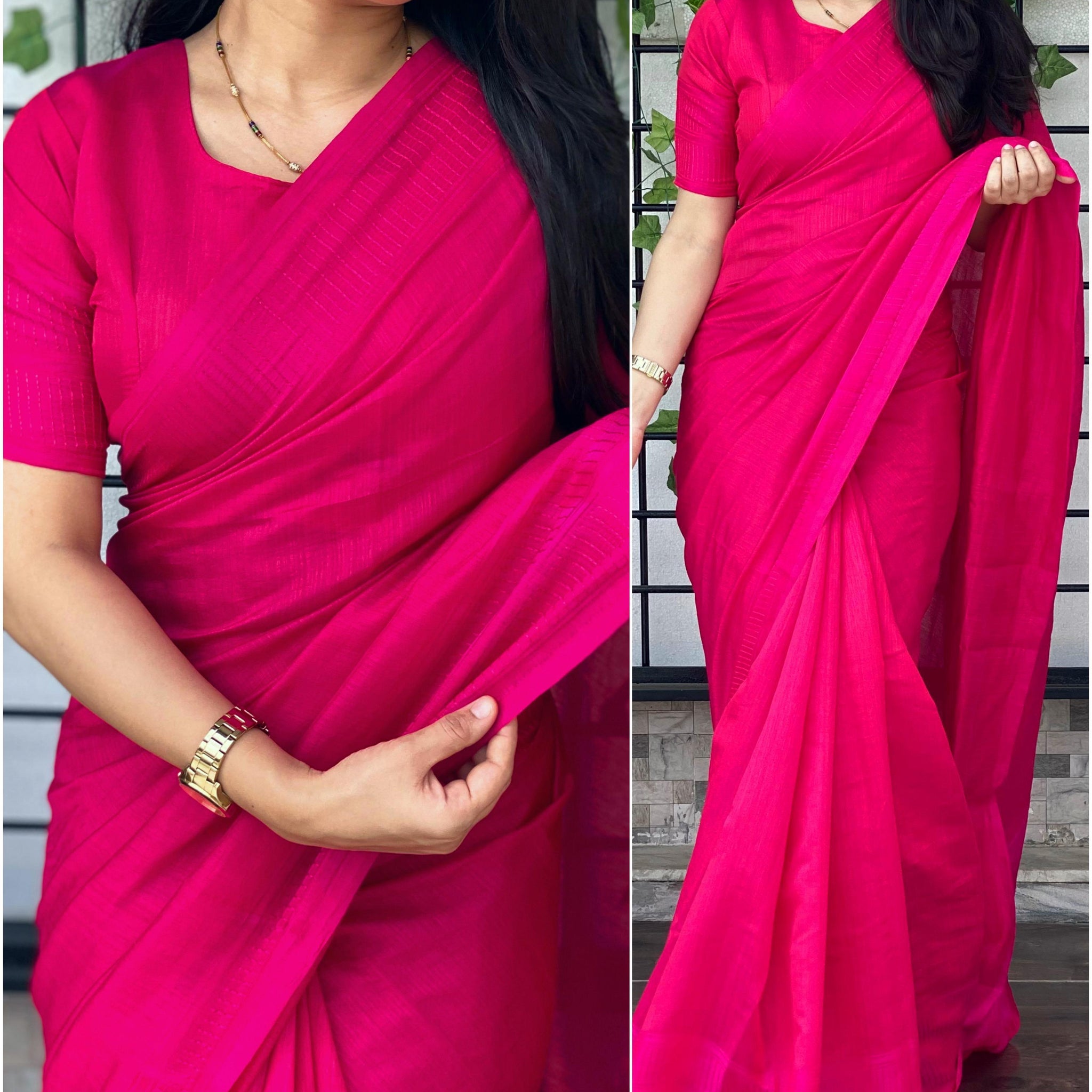 Pink Pure Yana Cotton Silk Saree