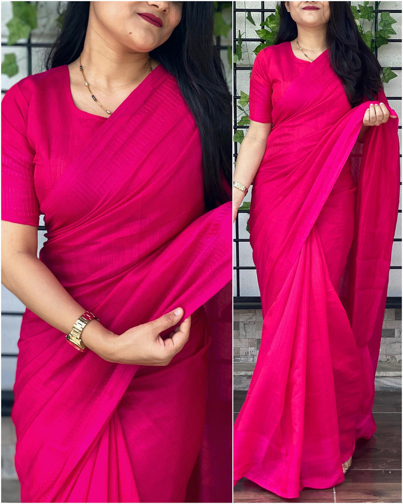 Pink Pure Yana Cotton Silk Saree