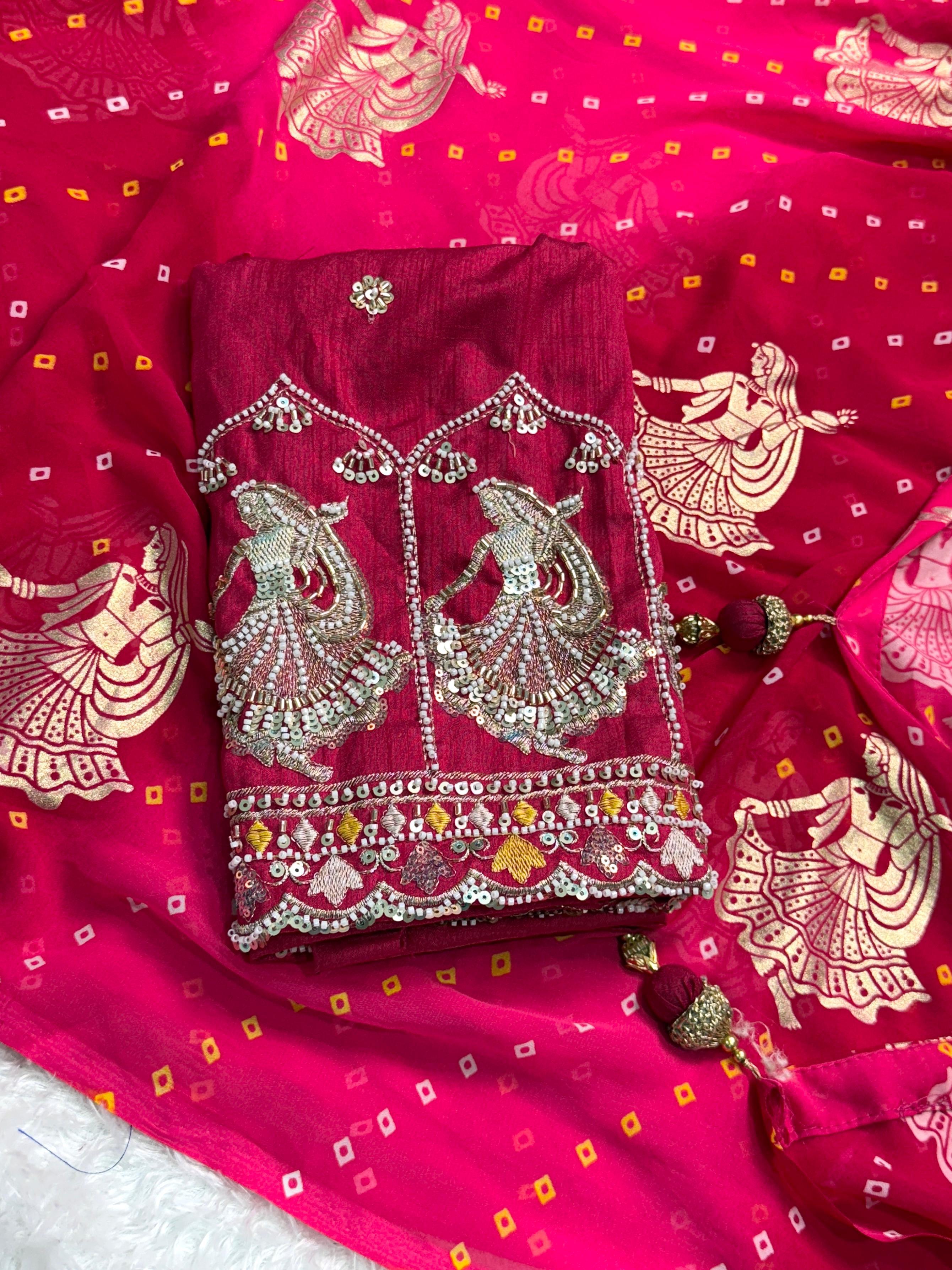 Red Pure Soft Georgette Saree Georgette Saree Anant Tex Exports Pvt.Ltd..