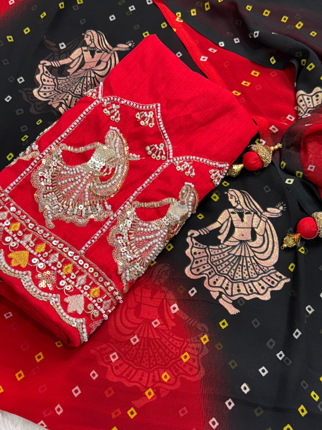 Black Pure Soft Georgette Saree