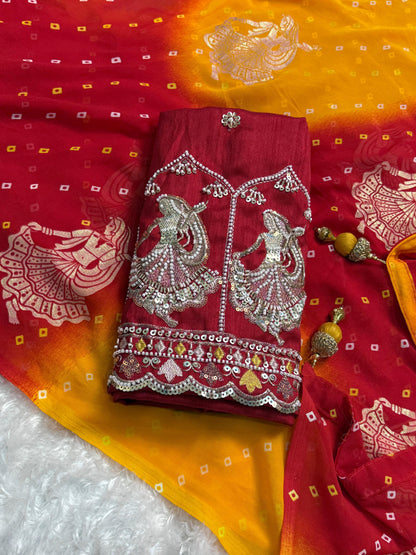 Yellow Pure Soft Georgette Saree Georgette Saree Anant Tex Exports Pvt.Ltd..