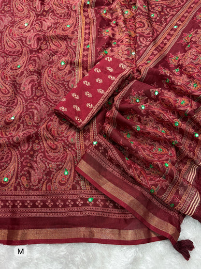 Red Pure Soft Cotton Kalamkari Print Saree Cotton saree Anant Tex Exports Pvt.Ltd..
