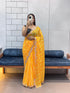 Yellow Pure Soft Georgette Lehariya Print Saree Georgette Saree Anant Tex Exports Pvt.Ltd..