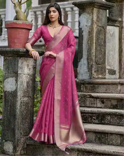 Pink Pure Soft Kalyani Silk Saree Soft Silk Saree Anant Tex Exports Pvt.Ltd..