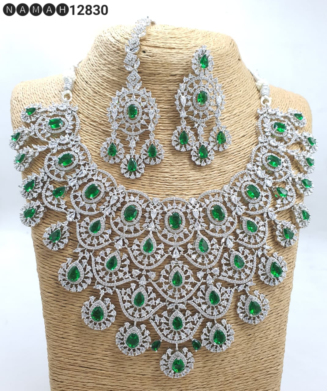 American Diamond Necklace Set Imitation jewellery Anant Tex Exports Pvt.Ltd..