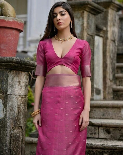 Pink Pure Soft Kalyani Silk Saree Soft Silk Saree Anant Tex Exports Pvt.Ltd..
