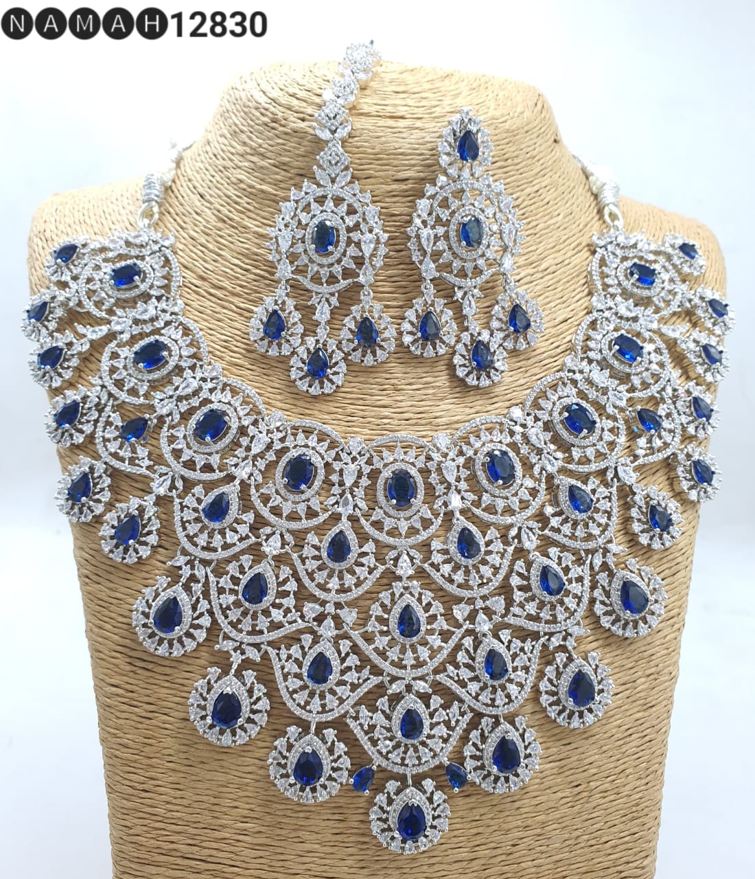 American Diamond Necklace Set Imitation jewellery Anant Tex Exports Pvt.Ltd..