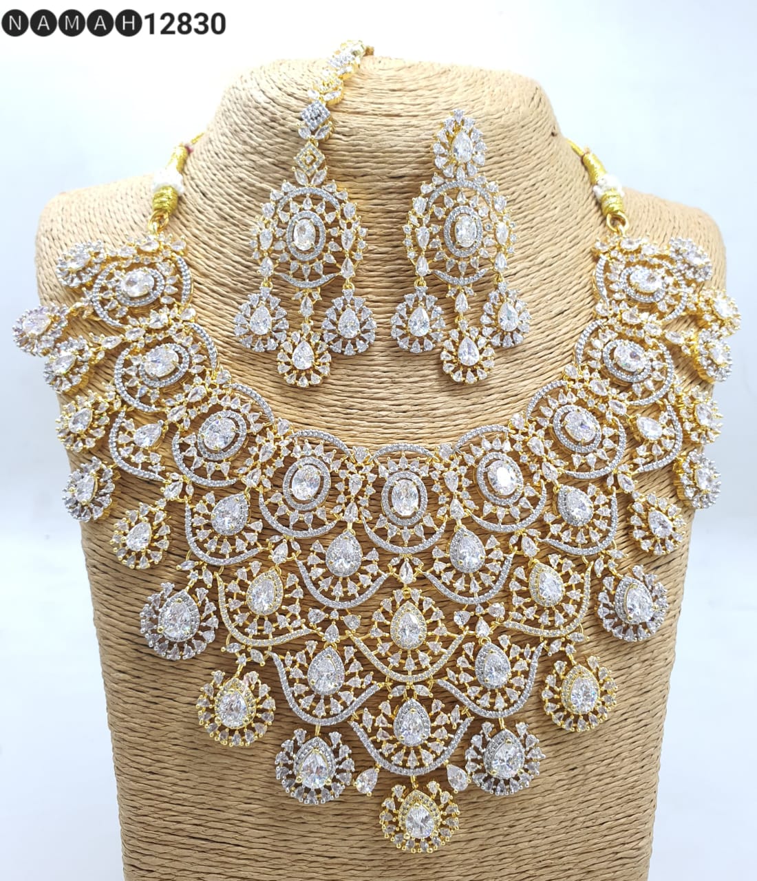 American Diamond Necklace Set Imitation jewellery Anant Tex Exports Pvt.Ltd..