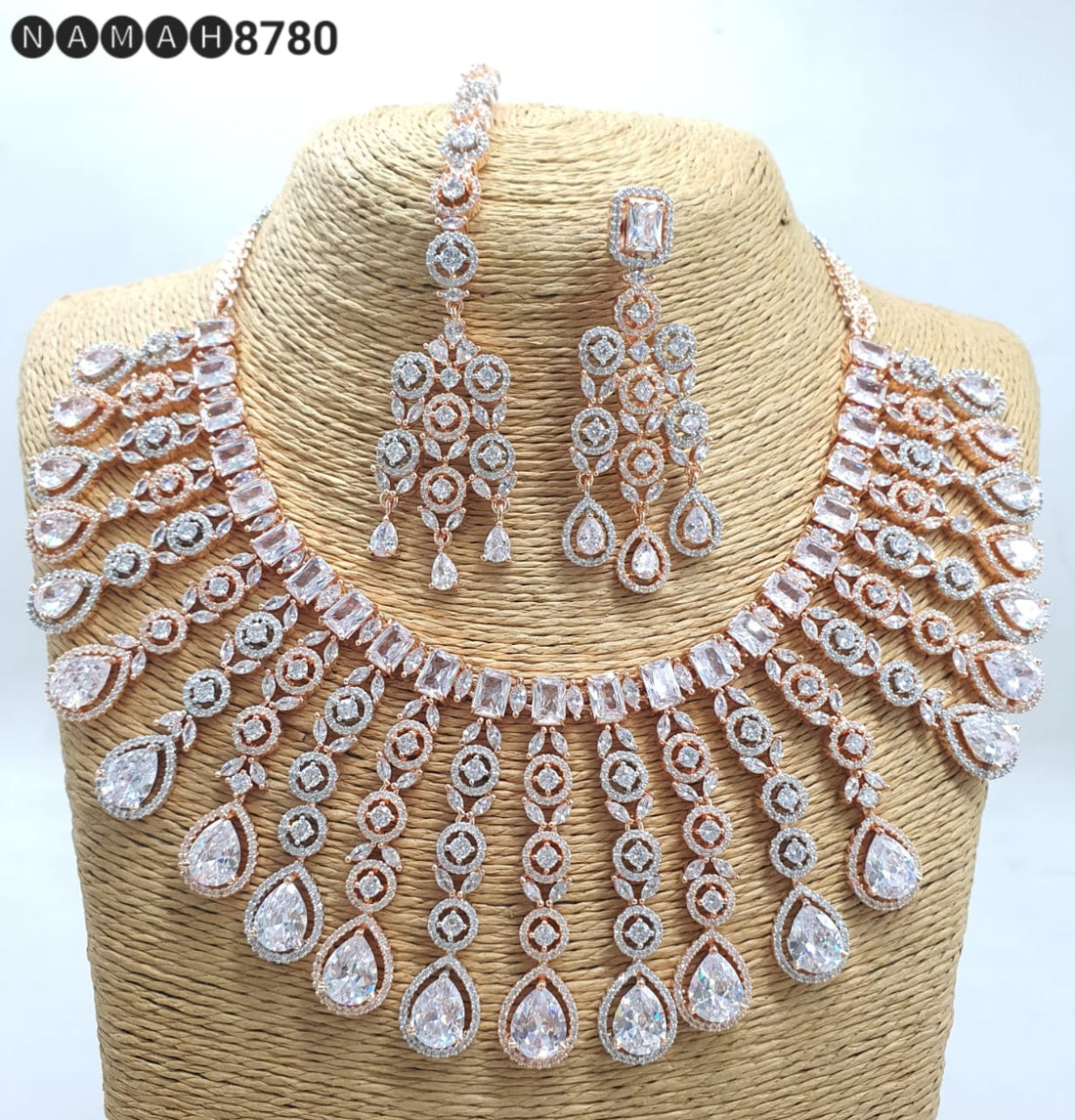 American Diamond Necklace Set Imitation jewellery Anant Tex Exports Pvt.Ltd..