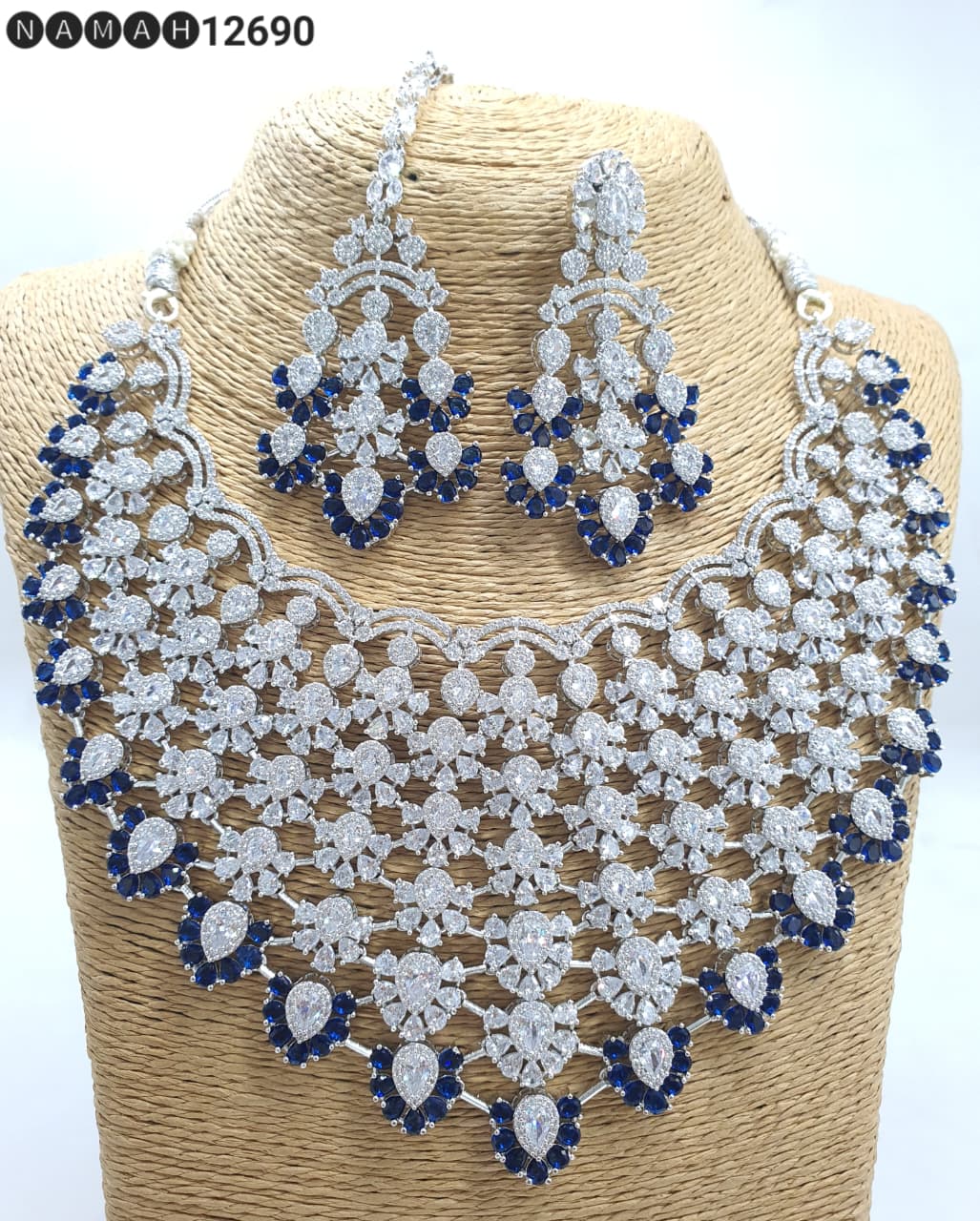 American Diamond Necklace Set Imitation jewellery Anant Tex Exports Pvt.Ltd..