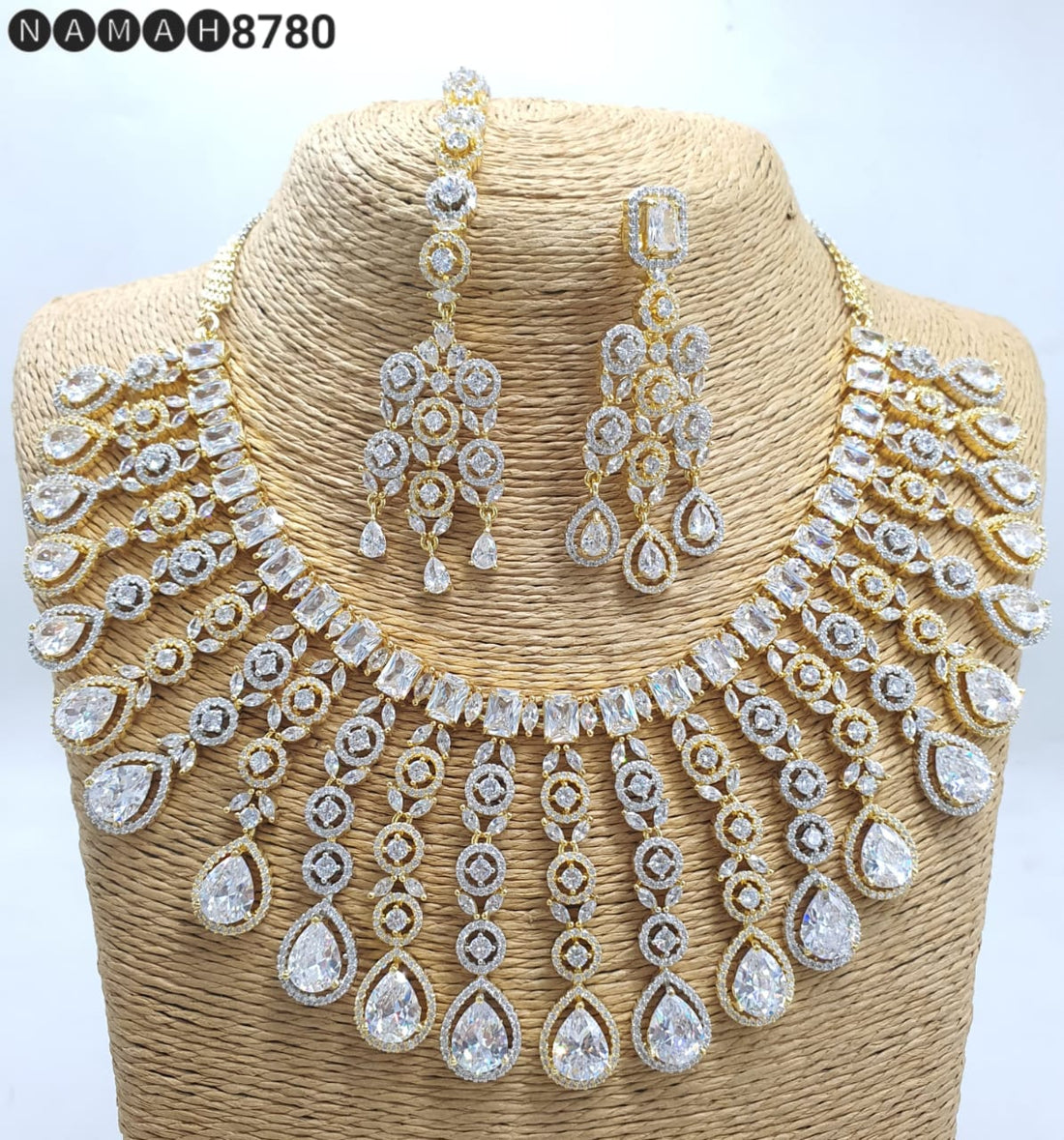 American Diamond Necklace Set Imitation jewellery Anant Tex Exports Pvt.Ltd..