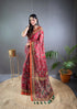 Red Pure Malai Cotton Kalamkari Print Saree Kalamkari Saree Anant Tex Exports Pvt.Ltd..