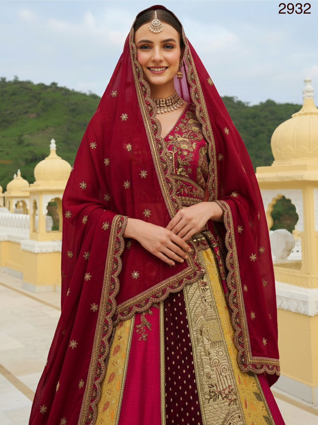 Multicolour Pure Soft Heavy Silk Real Mirror Work Bridal Lehenga Choli Wedding Lehenga Choli Anant Tex Exports Pvt.Ltd..