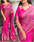 Pink Pure Zari Moss Chiffon Saree Chiffon Sarees Anant Tex Exports Pvt.Ltd..