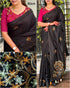 Black Pure Soft Tussar Cotton Saree Tussar Cotton Saree Anant Tex Exports Pvt.Ltd..