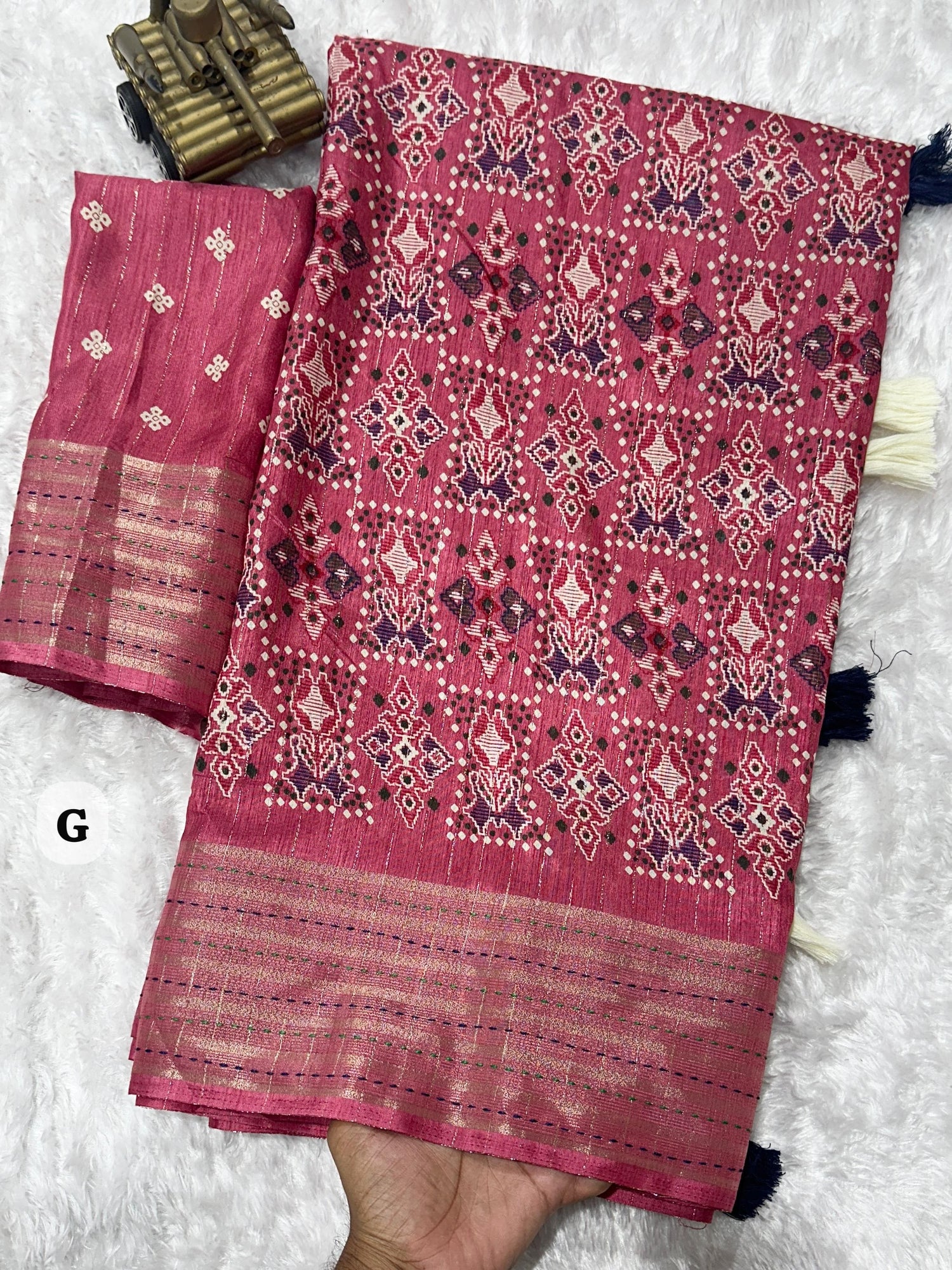 Pink Pure Soft Maslin Cotton Saree Cotton saree Anant Tex Exports Pvt.Ltd..