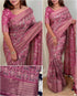 Light Pink Pure Soft Maslin Cotton Saree Cotton saree Anant Tex Exports Pvt.Ltd..