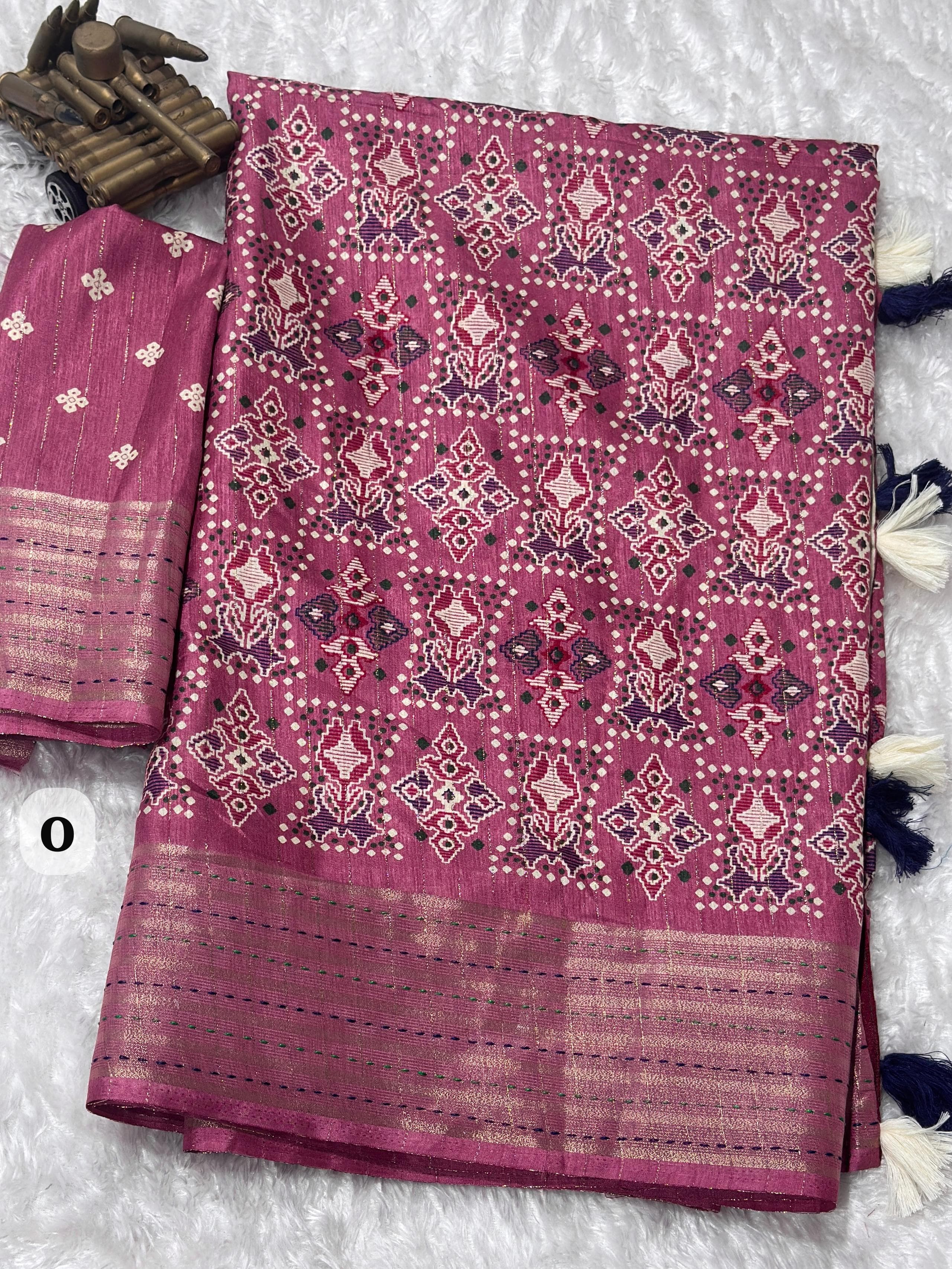 Light Pink Pure Soft Maslin Cotton Saree