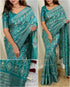 Teal Green Pure Soft Maslin Cotton Saree Cotton saree Anant Tex Exports Pvt.Ltd..